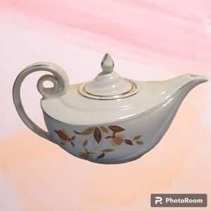 Vintage Hall Superior Autumn Leaf Aladdin Teapot Complete Set - Jewel Tea MCM